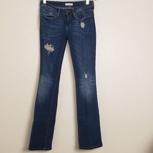 Bullhead slim boot distressed jeans F5